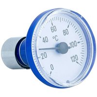Giacomini - Thermometer mit Steckvorrichtung - Skala blau von GIACOMINI