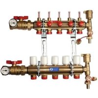 Giacomini - Vormontierter KITR553FK-Verteiler mit Durchflussmesser, 8 Abgänge. von GIACOMINI