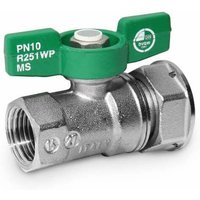 Kugelhahn für Wasserzähler Qn 2,5 dvgw Flügelgriff 1'' üw x 3/4'' ig R251WX075 - Giacomini von GIACOMINI