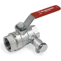 Giacomini - Kugelhahn mit Hebelgriff Schwermodell mit Entleerung 2 x Innengewinde R250DS 1' von GIACOMINI