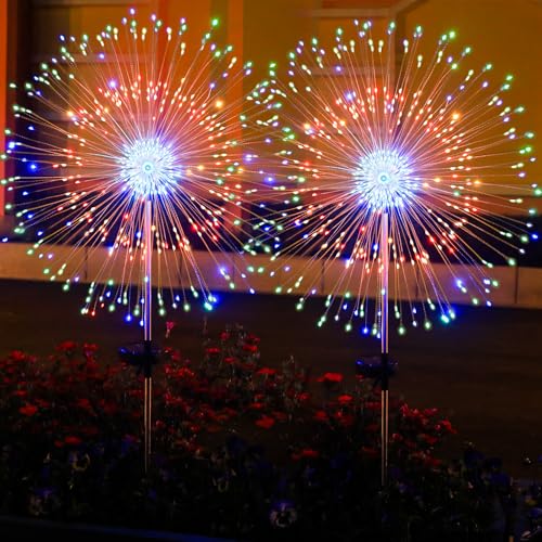 GIACOMO Solarstecker Gartenleuchten, 150 LED Gartendeko Solarleuchten für Außen,8 Modi Wasserdicht Solarleuchten Pusteblume Solarlampen für Garten Rasen Terrasse Deko von GIACOMO