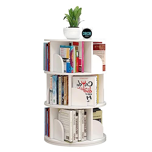 GIADO Bücherregale 360° drehbares Bücherregal, großes Fassungsvermögen, stehendes Bücherregal, einfaches Bücherregal für Zuhause, offener Bücherregal-Organizer Platzsparend von GIADO