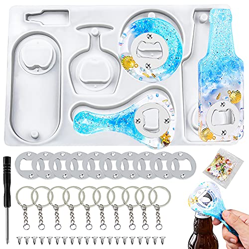 Flaschenöffner Silikonform Epoxidharz Mit 10 Stk Zubehör - Gießform für DIY Resin Mold von GIAK