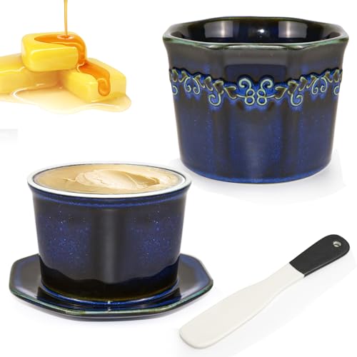 GIAK Französische Butterdose Butterdose Wassergekühlt 280g Französische Wasserbutterdose mit Wasserlinie mit Keramikmesser Französische Butterdose mit Deckel für Frisch Aromatisierte Butter GIAK Französische Butterdose Butterdose Wassergekühlt 280g Französische Wasserbutterdose mit Wasserlinie mit Keramikmesser Französische Butterdose mit Deckel für Frisch Aromatisierte Butter von GIAK