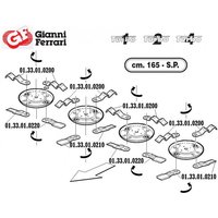Oberes Gegenwinkel-Messer für Gianni Ferrari Rasenmäher 01.33.01.0200 von GIANNI FERRARI