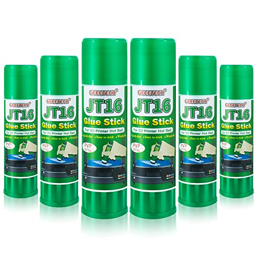 GIANTARM 3D Drucker Klebestifte, PVP Kleber, haftspray 3d drucker kleber Druckkleber, Wärmebett-Kleber für Perfekte Haftung auf dem 3D Drucker Druckbett (6er Set) von GIANTARM