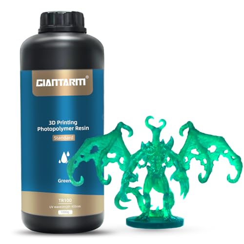 GIANTARM 3D Drucker Standard Resin,UV 405nm Standard Schnellhärtendes Fotopolymerharz mit hoher Präzision,für LCD DLP 3D-Druck,Grün 1000g von GIANTARM