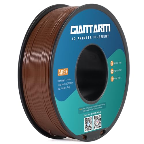 GIANTARM ABS+ Filament 1.75 mm, 3D Drucker Filament 1 kg, 1 Spule, Durchmessertoleranz +/- 0.02 mm, ABS Braun von GIANTARM