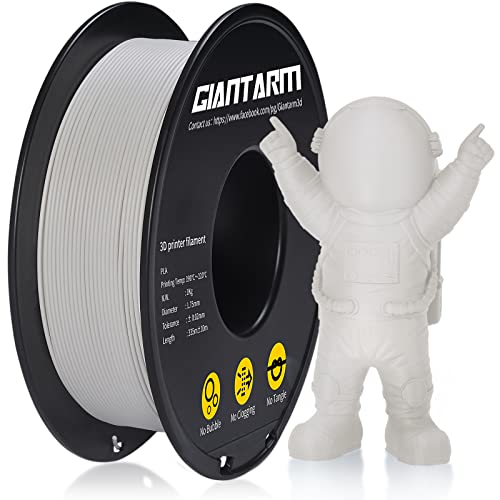 GIANTARM Matte PLA Filament, 1,75 mm Filament für 3D-Drucker 1 kg Spule, Matte Steingrau von GIANTARM