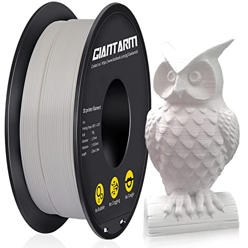 GIANTARM Matte PLA Filament, 1,75 mm Filament für 3D-Drucker 1 kg Spule, Matte Weiß von GIANTARM