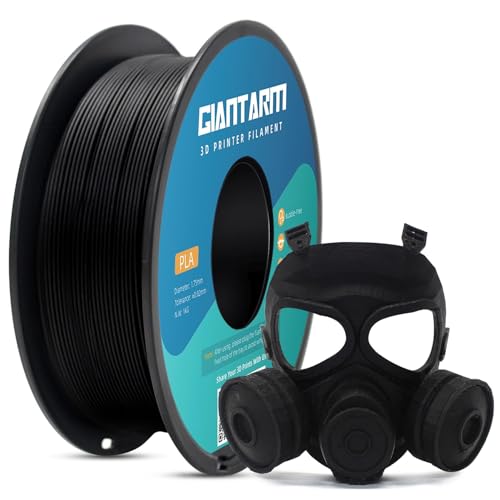 PLA Filament 1.75mm, GIANTARM 3D Drucker Filament PLA schwarze Kohlefaser 1kg Spool,cf pla filament,carbon fiber von GIANTARM