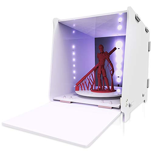 GIANTARM GEEETECH Harz UV Härtungsbox, Rotierend 405nm UV Licht Aushärtung Maschine, UV-Harz Aushärtungsbox Curing Box für SLA/DLP/LCD 3D Harz Drucker von GIANTARM