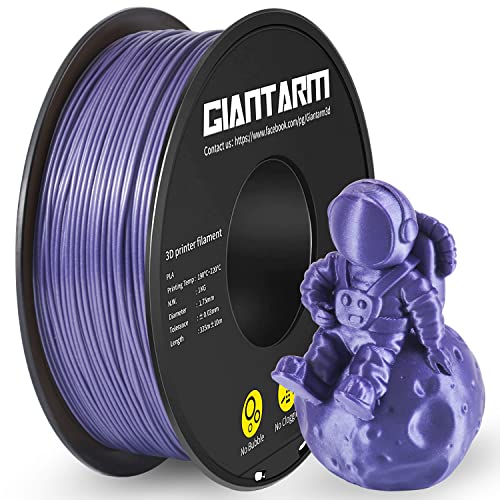 PLA Filament 1,75 mm Sparkly Glitter Glänzendes Lila, GIANTARM 3D Drucker Filament PLA 1kg Spool von GIANTARM