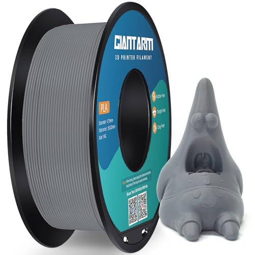 PLA Filament 1.75mm,GIANTARM 3D Drucker Filament PLA Grau 1kg Spool von GIANTARM