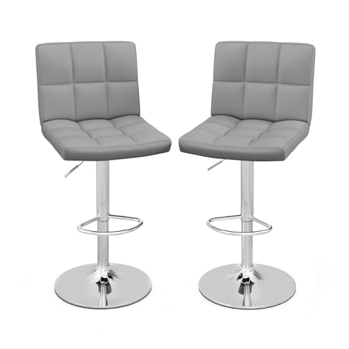 GIANTEX 2er Set Barhocker höhenverstellbar 65-85 cm, Barstuhl 360° drehbar mit Fußstütze, Tresenhocker Bistrohocker bis 150kg Belastbar, Küchenhocker Sitzhocker aus PU & Metall, für Bar Café Küche GIANTEX 2er Set Barhocker höhenverstellbar 65-85 cm, Barstuhl 360° drehbar mit Fußstütze, Tresenhocker Bistrohocker bis 150kg Belastbar, Küchenhocker Sitzhocker aus PU & Metall, für Bar Café Küche von GIANTEX
