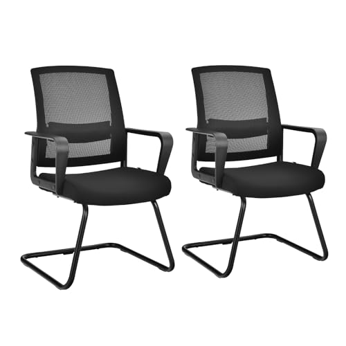 GIANTEX Bürostühle Freischwinger Stühle 2er Set, Besucherstuhl Konferenzstuhl ergonomisch mit Lendenstütze, Schwingstuhl Meetingstuhl Metallgestell bis 136kg belastbar, Besprechungsstuhl gepolstert GIANTEX Bürostühle Freischwinger Stühle 2er Set, Besucherstuhl Konferenzstuhl ergonomisch mit Lendenstütze, Schwingstuhl Meetingstuhl Metallgestell bis 136kg belastbar, Besprechungsstuhl gepolstert von GIANTEX
