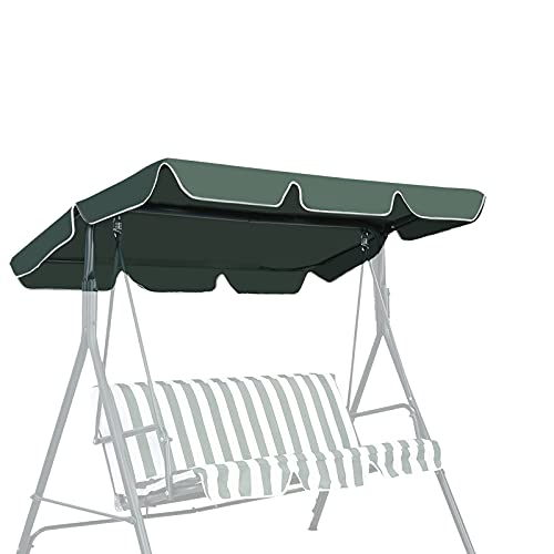 GIANTEX Ersatzdach für Hollywoodschaukel, Sonnendach Gartenschaukel Universal 2 Sitzer / 3 Sitzer, Schaukel Dachbezug Ersatzbezug wasserdicht, Sonnendach Schaukel Dach (grün, 168 x 115 cm) von GIANTEX