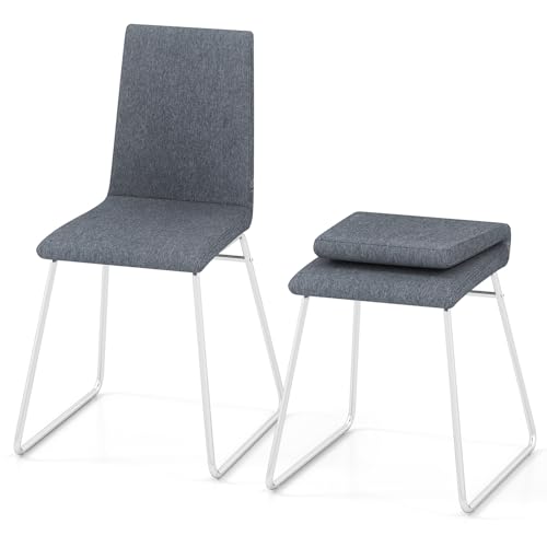 GIANTEX Esszimmerstühle mit klappbarer Rückenlehne, Küchenstühle 2er Set, Gepolsterte Wohnzimmerstühle, Essstühle Metallrahmen bis 150 kg Belastbar, Armlose Akzentstühle 47 x 52 x 88 cm GIANTEX Esszimmerstühle mit klappbarer Rückenlehne, Küchenstühle 2er Set, Gepolsterte Wohnzimmerstühle, Essstühle Metallrahmen bis 150 kg Belastbar, Armlose Akzentstühle 47 x 52 x 88 cm von GIANTEX