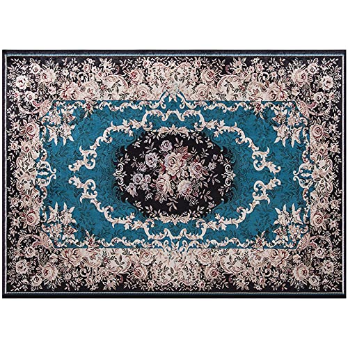 GIANTEX Teppich Wohnzimmer 140x200 cm, Orientalischer Wohnzimmerteppich Küchenteppich, Flauschiger Kurzflor Teppich, Anti-Rutsch Unterseite, Boho Teppich Fußbodenbelag für Esszimmer Schlafzimmer von GIANTEX