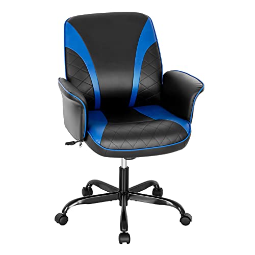 Giantex Gaming-Stuhl, ergonomischer Gaming-Stuhl, höhenverstellbar, Bürostuhl, Drehstuhl mit 5 Rädern, um 360 ° drehbar, breite Verwendung für Spielzimmer, Schlafzimmer von GIANTEX