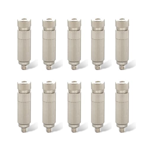 10 Stück Hochdruck-Nebeldüse, Staubkontrolle, Wassernebeldüse mit Filter, 10/24 UNC, Nebeldüsen, Gartenzerstäubungsdüsen(Orifice 0.4mm) von GIAYEU