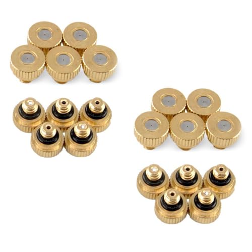 20 PCS Messing Nebel Düse Nebel System Düsen for Outdoor Kühlsystem(0.2 mm) von GIAYEU