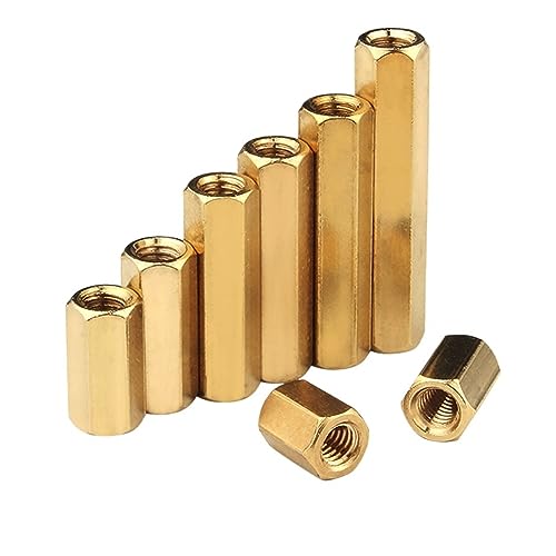 Externe Sechskant-Kupfermutter，M2-M5 Messing-Hohlsäule Doppeldurchgang-Innengewindehalterungssäule Weibliche PCB-Motherboard-Dichtungsmutter(70mm (5Pcs)-M2.5) von GIAYEU