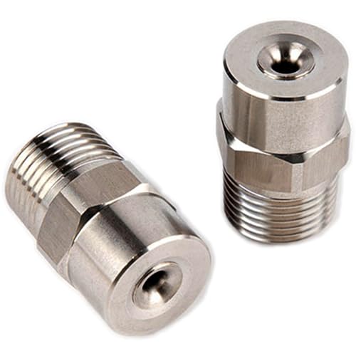 Nebeldüse, konische Düse aus Edelstahl, 2 Stück 1/8" - 1/2" BSPT-Gewinde - Industrielle Befeuchtung, Staubentfernung und Kühlung(3/8 4.0mm/0.157" Orifice) von GIAYEU