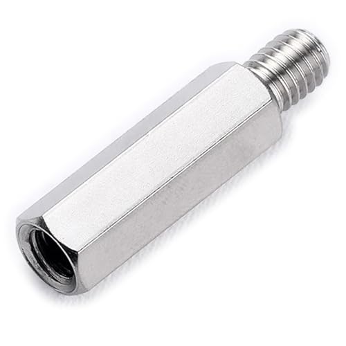 Sechskantsäulen-Abstandshalter aus Messing, Abstandsschraube, Mutter, 303 Edelstahl, Motherboard-Abstandshalter,Einzelkopfschraube, Außengewinde, Sechskantbolzen, 10 Stück(M8*45+12) von GIAYEU