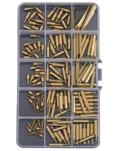 Sechskantsäulen-Abstandshalter aus Messing, Schraubenmutter, M2,5-Größe, Sechskant-Abstandshalter aus Messing: Satz mit männlichen und weiblichen Schrauben und Muttern for PCB-Motherboards Sechskantsäulen-Abstandshalter aus Messing, Schraubenmutter, M2,5-Größe, Sechskant-Abstandshalter aus Messing: Satz mit männlichen und weiblichen Schrauben und Muttern for PCB-Motherboards von GIAYEU