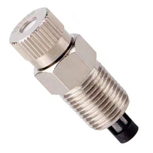 Sprühdüse, 10er-Pack Messing-Sprühdüsen mit eingebautem Filter | Hochdruck-Zerstäuberköpfe for Kühlsysteme im Freien | G 1/8" Gewindefilter-Baumwollöffnung(Filter Screen,Orifice 0.7mm) von GIAYEU