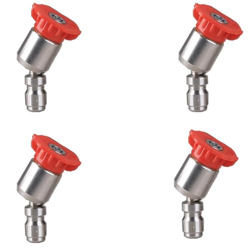 Sprühdüse, 360° drehbares Hochdruckreiniger-Düsenset – 1/4 Zoll Schnellanschluss, 4000 PSI(0° Nozzle,2.0mm (0.079in)) von GIAYEU