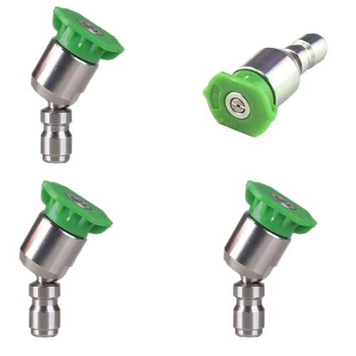 Sprühdüse, 360° drehbares Hochdruckreiniger-Düsenset – 1/4 Zoll Schnellanschluss, 4000 PSI(25° Nozzle,1.6mm (0.063in)) von GIAYEU