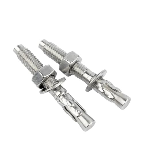 Wandanker-Expansionsbolzen, 2 Stück M6-M16 304 Edelstahl-Expansionsschraube Keilanker Durchgangsbolzen-Expansionsbolzen(M8x90mm) von GIAYEU