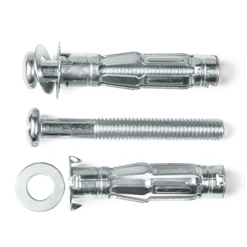 Wandanker-Expansionsbolzen, M4/5/6/8 Hohlwandanker Gipskarton-Expansionsschraube Hohlwandanker-Stecker Metall-Expansionsbolzen(M5X52(20pcs)) von GIAYEU