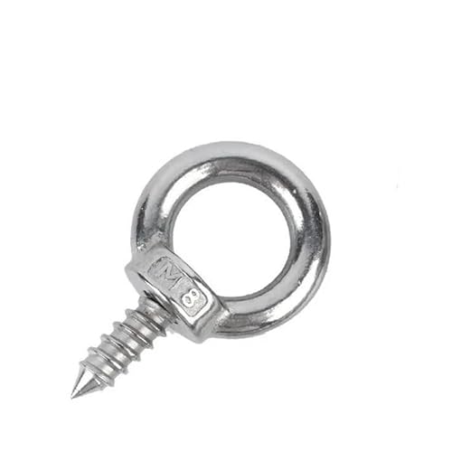 Wandanker-Expansionsbolzen, M4-M12 304 Edelstahl-Hebeösenbolzen, runde Ringhaken, selbstschneidende Holzschrauben, Ösenmutterschraube(M10x50mm-1pcs) von GIAYEU