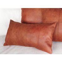 12''x24'' Terrakotta Farbe Old Look Weiche Lederoptik Stoff Lendenkissenbezug-4 Stück Design/Einweihungsgeschenk-1Stk von GIApillow
