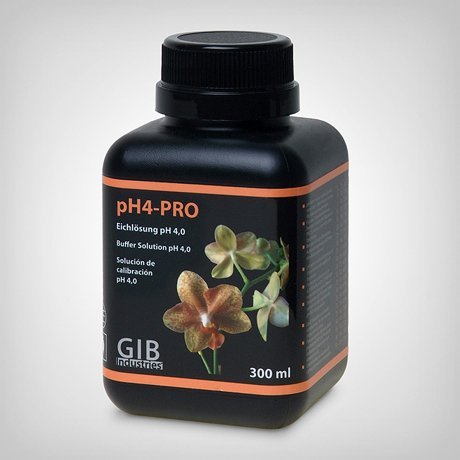 GIB Industries pH4-PRO, pH-Eichlösung, 300ml für pH-Kalibrierung eines pH Messgerätes von GIB