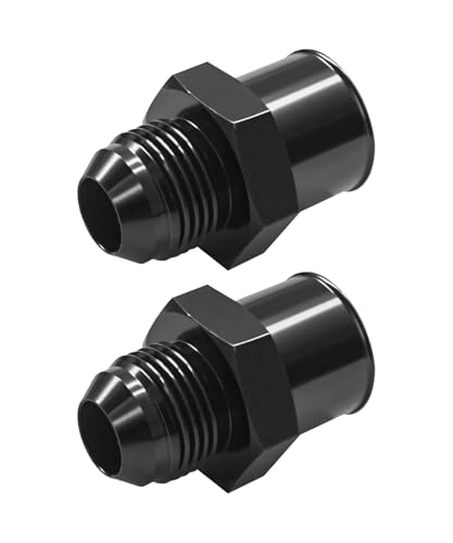 1 Paar SBC 10AN Ventildeckel-Adapter, Aluminiumbeschläge, passend für Stecktüllen, schwarz (2 Stück) von GIBACAD
