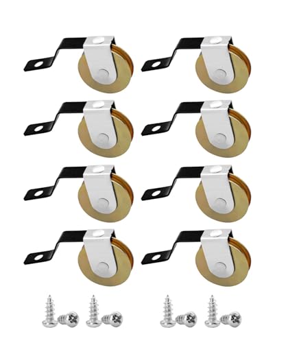 Ersatzrollen für Schiebetüren, passend für B638, B687, B639. Spannfeder-Räder, 2,5 cm Durchmesser, M-förmig, 8 Stück von GIBACAD