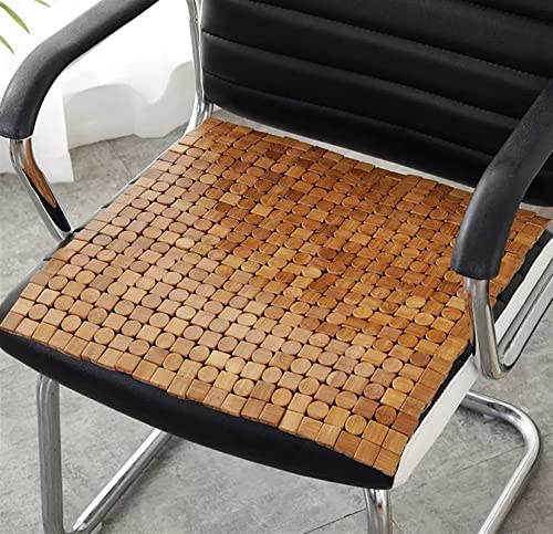 GIBZ Bambus Stuhlkissen Natürliche Sommerkühlung Sitzkissen Antirutsch Stuhlmatte für Büro Esszimmer Sofa, 40×40cm von GIBZ