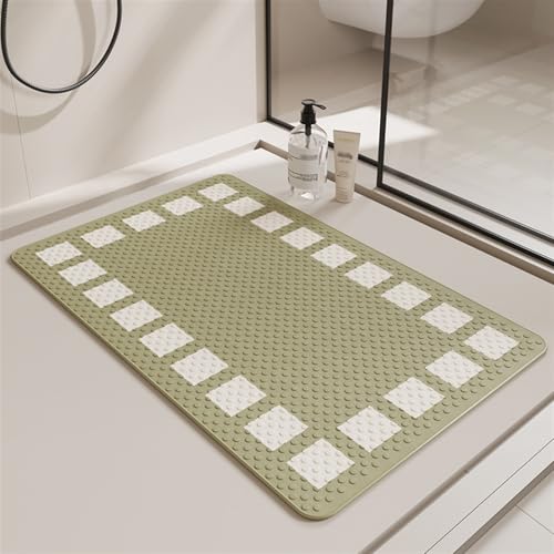 GIBZ Duschmatte rutschfest, Badezimmer Badematte mit Saugnäpfen Maschinenwaschbar, Antirutschmatte für Dusche, Badewanne, Grün, 70 x 40 cm GIBZ Duschmatte rutschfest, Badezimmer Badematte mit Saugnäpfen Maschinenwaschbar, Antirutschmatte für Dusche, Badewanne, Grün, 70 x 40 cm von GIBZ