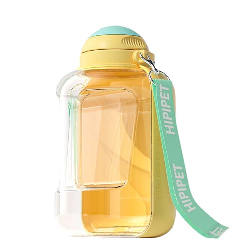 GIBZ Groß Hunde Wasserflasche für Unterwegs, Faltbar Auslaufsicher Haustier Trinkflasche für Spaziergänge im Freien, Wandern, Reisen, Gelb, 1,5L GIBZ Groß Hunde Wasserflasche für Unterwegs, Faltbar Auslaufsicher Haustier Trinkflasche für Spaziergänge im Freien, Wandern, Reisen, Gelb, 1,5L von GIBZ