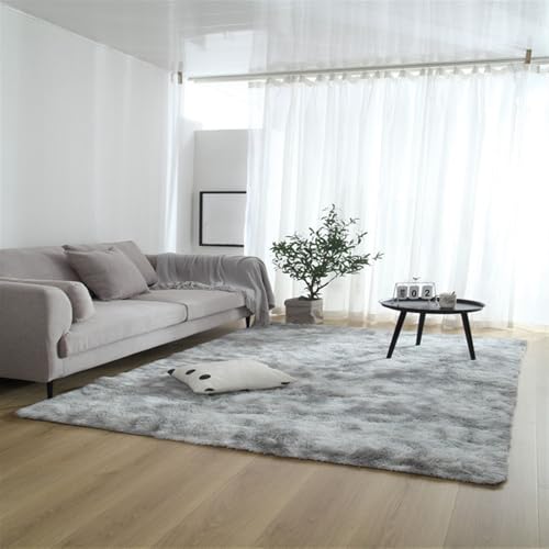 GIBZ Hochflor Teppich, Flauschiger Weiche Teppiche Waschbar, Anti-Rutsch Extra Große Carpet Deko für Wohnzimmer Schlafzimmer, Hellgrau, 120 x 200 cm GIBZ Hochflor Teppich, Flauschiger Weiche Teppiche Waschbar, Anti-Rutsch Extra Große Carpet Deko für Wohnzimmer Schlafzimmer, Hellgrau, 120 x 200 cm von GIBZ