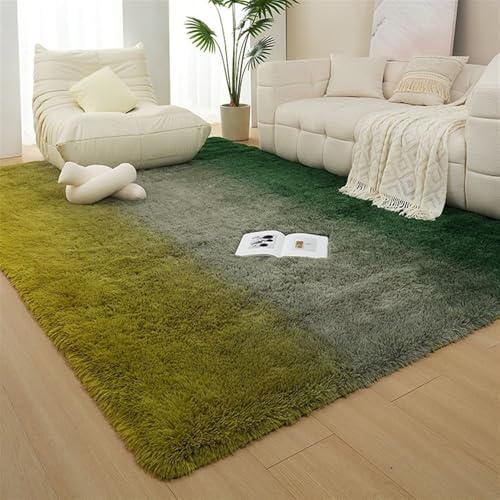 GIBZ Hochflor Teppich Wohnzimmer, Flauschiger Teppiche rutschfest Weiche, Carpet Extra Große für Kinderzimmer Schlafzimmer, Gelb&Grün, 140 x 200 cm GIBZ Hochflor Teppich Wohnzimmer, Flauschiger Teppiche rutschfest Weiche, Carpet Extra Große für Kinderzimmer Schlafzimmer, Gelb&Grün, 140 x 200 cm von GIBZ