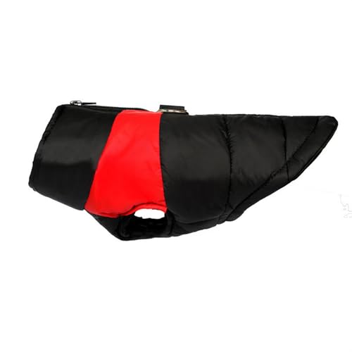 GIBZ Hundemantel Winter Outdoor, Warme Hundejacke mit Geschirr Wasserdicht Winddicht, Weste für Kleine, Mittelgroße Haustier, Rot, S GIBZ Hundemantel Winter Outdoor, Warme Hundejacke mit Geschirr Wasserdicht Winddicht, Weste für Kleine, Mittelgroße Haustier, Rot, S von GIBZ
