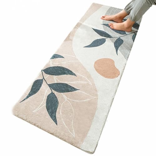 GIBZ Langer Teppich rutschfest Saugfähig Matte mit Muster Kurzflor Pad für Eingangsbereich Badezimmer Schlafzimmer, 40x60cm von GIBZ
