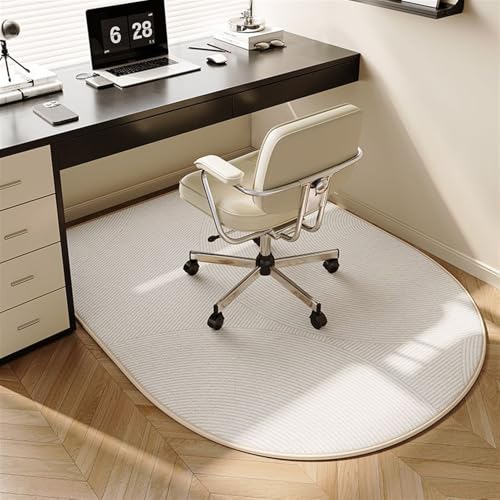 GIBZ Ovale Bürostuhl Unterlage für Hartböden Solide Bodenschutzmatte Matten für Schreibtischstuhl für Zuhause Bodenschutz Bodenmatte Schreibtischstuhl Parkett Stil 12 90x150cm von GIBZ