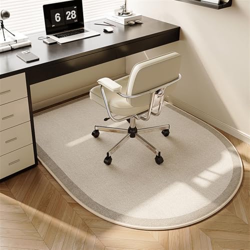 GIBZ Ovale Bürostuhl Unterlage für Hartböden Solide Bodenschutzmatte Matten für Schreibtischstuhl für Zuhause Bodenschutz Bodenmatte Schreibtischstuhl Parkett Stil 14 100x120cm von GIBZ