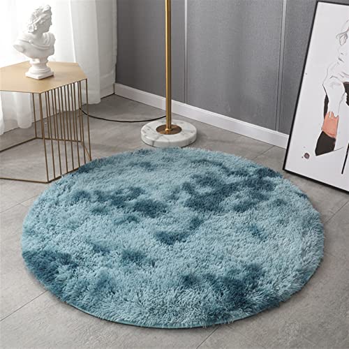 GIBZ Runde Flauschige Teppiche für Wohnzimmer Schlafzimmer Bunter Weicher Teppich, Türkis, 100×100cm GIBZ Runde Flauschige Teppiche für Wohnzimmer Schlafzimmer Bunter Weicher Teppich, Türkis, 100×100cm von GIBZ